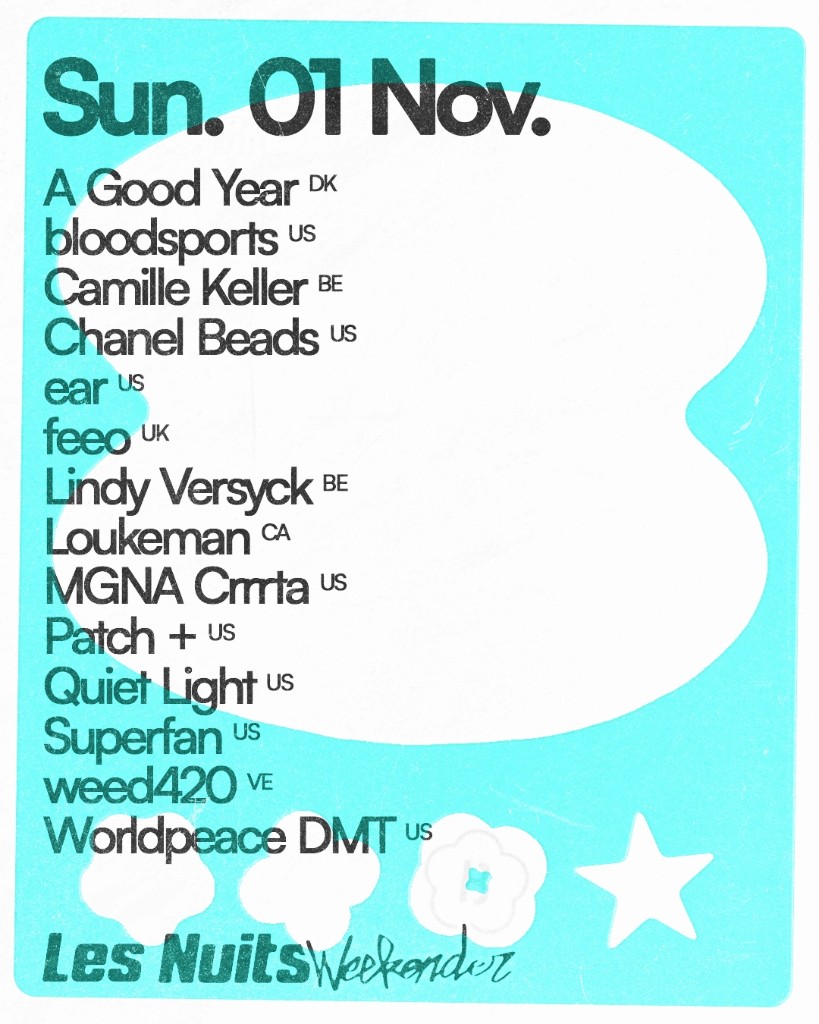 Les Nuits Weekender — Brussels, 1 November 2026